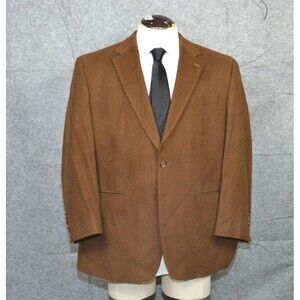 Ralph Lauren Mens‎ Silk Wool Cashmere Blend Sport Coat Jacket 44R Blazer Brown